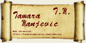 Tamara Manjević vizit kartica